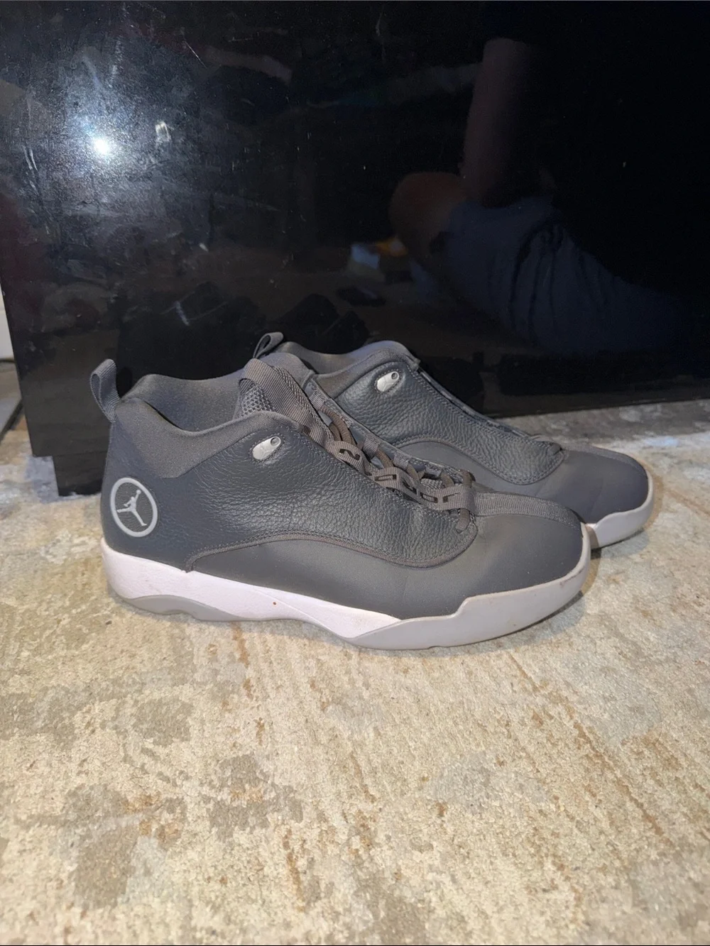 Jordan Men's Dark Gray and Light Gray High-Top Sneakers